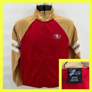NWT San Francisco 49ers Women's Track Jacket G-III Carl Banks Rhinestone Small
